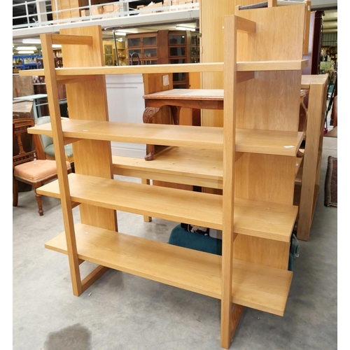 3042 - Oak Open Bookcase (147cm long)