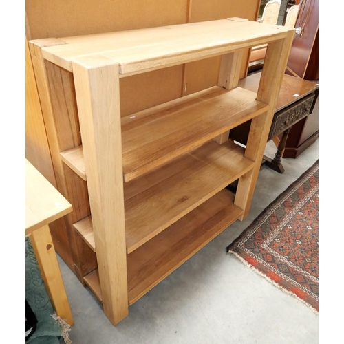 3046 - Oak Open Bookcase (109cm Long)