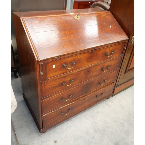 3062 - Antique Oak Writing Bureau