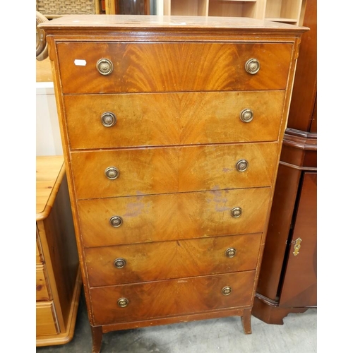 3105 - Mahogany 6 Drawer Chest