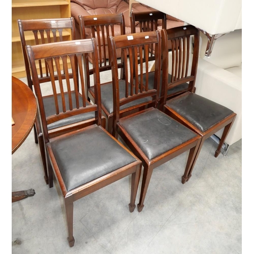 3107 - Set of 6 Edwardian Mahogany Dining Chairs