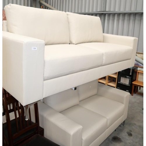 3108 - Cream Fabric 3 Seater & 2 Seater Suite