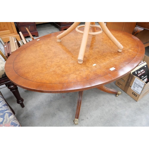 3144 - Walnut Pedestal Coffee Table