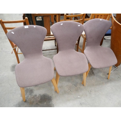 3175 - 3 Upholstered Dining Chairs