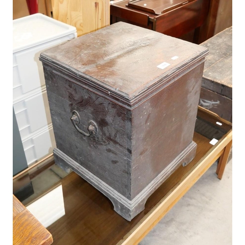 3199 - Antique Oak Storage Box