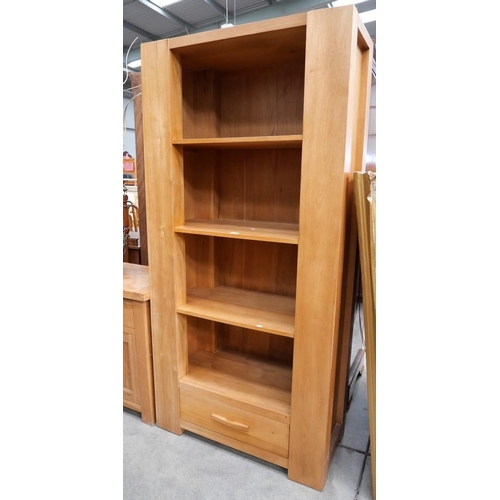 3241 - Heavy Ash Bookcase with Drawer