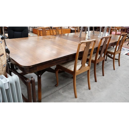 3245 - Mahogany Extending Dining Table with one Additional Leaf