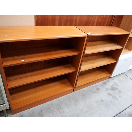 3410 - Pair of Teak Bookcases