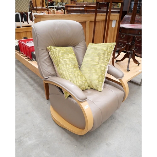 3445 - Beech Framed Swivel Chair