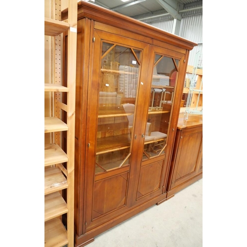 3448 - Double Door Glass Front Bookcase