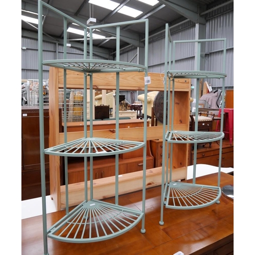 3449 - Pair Folding Metal Plant Stands