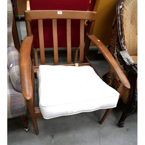 3460 - Teak Framed Armchair