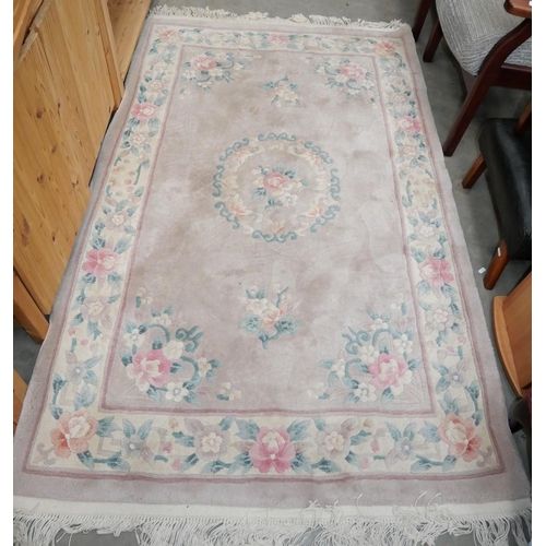 3474 - Fringed & Bordered Floral Rug