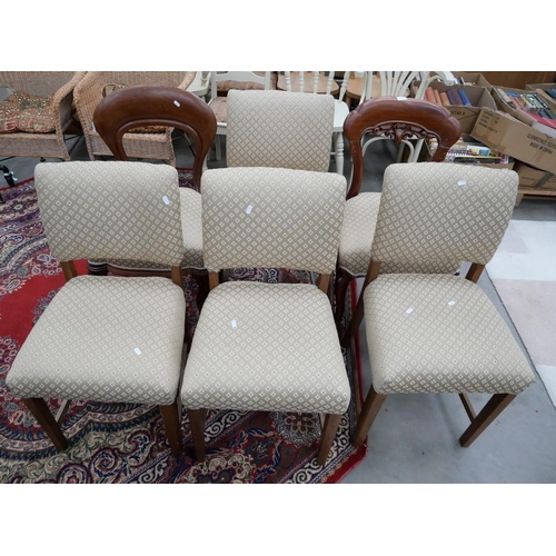 3486 - Set of 4 Dining Chairs & 2 Balloon Back Chairs with Matching Upholstery