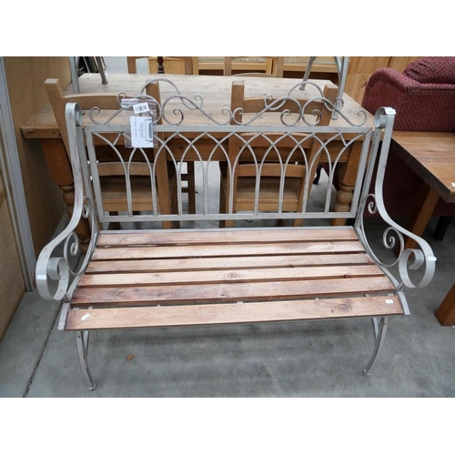 3491 - Metal Framed Garden Bench