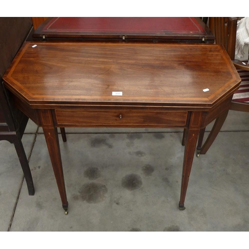 3533 - Edwardian Fold Over Table with Drawer