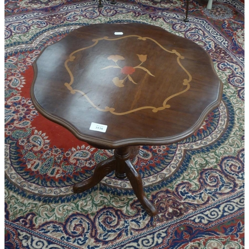 3538 - Inlaid Pedestal Side Table