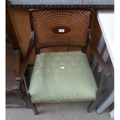 3561 - Cane Back Edwardian Chair