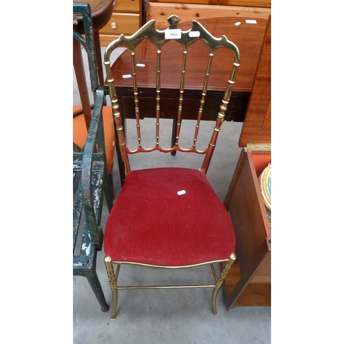 3593 - Brass Framed Chair