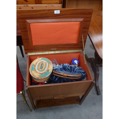 3594 - Vintage Work Box with Contents