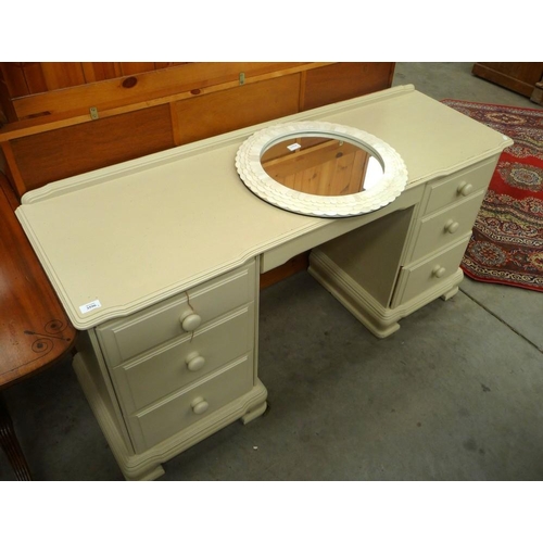 3596 - Painted Dressing Table & Wall Mirror