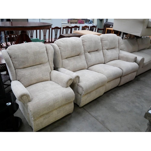 3603 - 3 Seater Upholstered Sofa, Matching Armchair