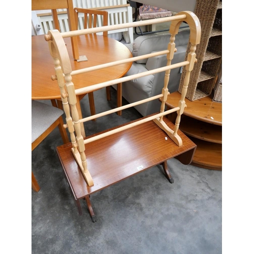 3606 - Drop Leaf Coffee Table & Towel Rail