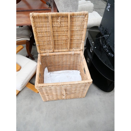 3629 - Wicker Hamper ( Approx. 59 x 49 x50cm)