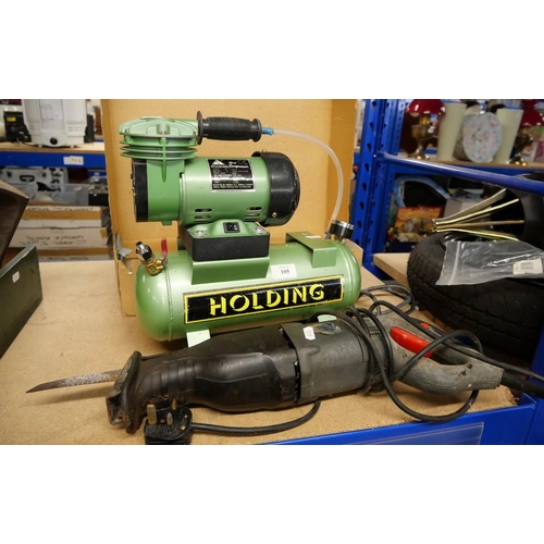 105 - Holding Compressor & Reciprocating Saw