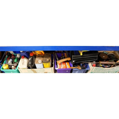 134 - 5 Boxes- Grease Gun, Painting Trays, Hand Tools & Assorted Cleaning Products