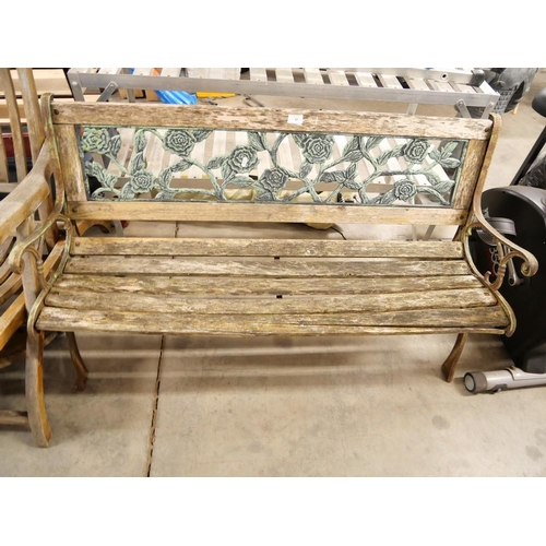 45 - Garden Bench with Floral Design