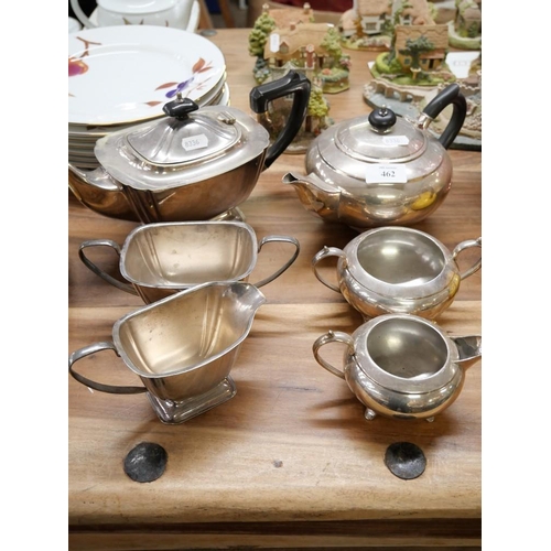 462 - 2 Three Piece Silver Plated Tea Sets