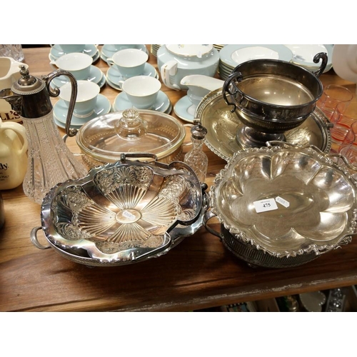 475 - Assorted Silver Plate