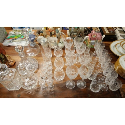 501 - Crystal Decanters, Edinburgh Crystal Glasses, Cut Glass Wine Glasses Etc.