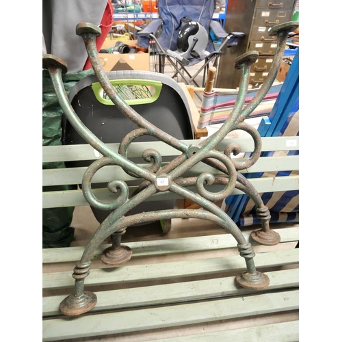 52 - Pair Of Cast Iron Garden Table Legs