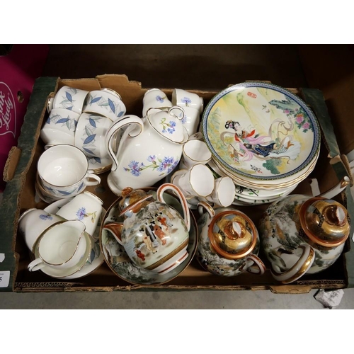 565 - Box- Assorted Tea Sets & Collectors Plates