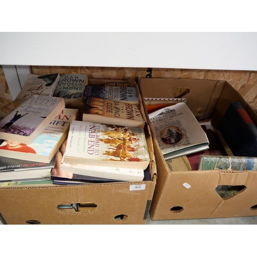 571 - Two Boxes of Assorted Books