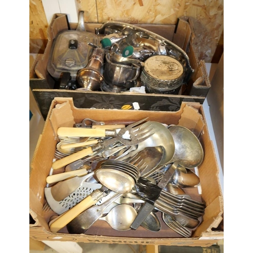 582 - 2 Boxes- Assorted Silver Plate