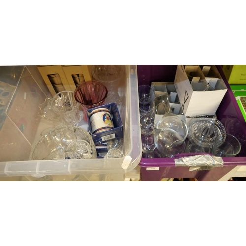 592 - Two Boxes - Assorted Glassware