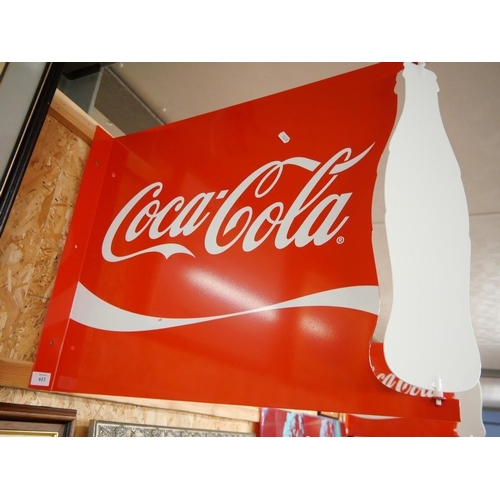 613 - Coca Cola Double Sided Advertising Sign