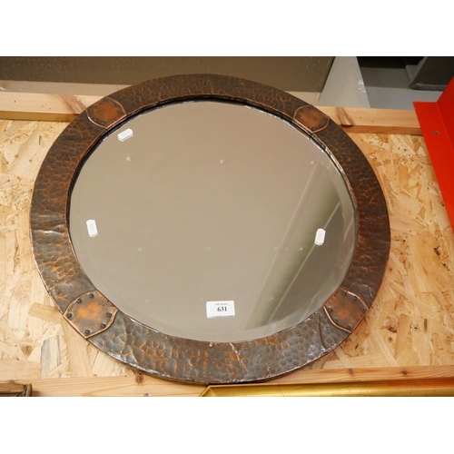 631 - Arts & Crafts Beveled Wall Mirror