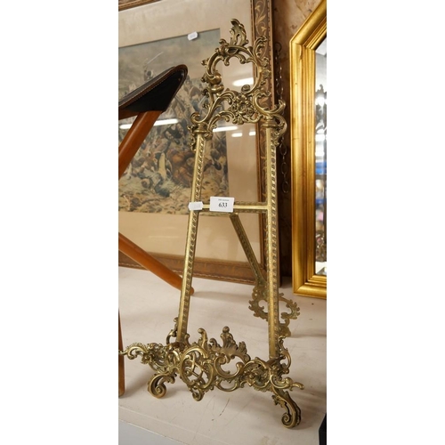 633 - Ornate Brass Picture Stand