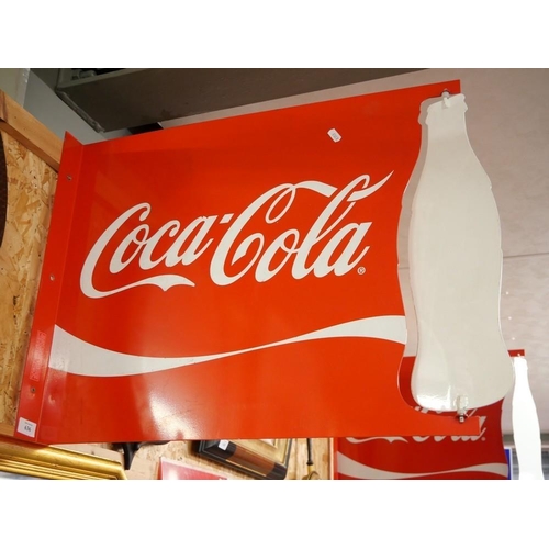 636 - Coca Cola Double Sided Advertising Sign