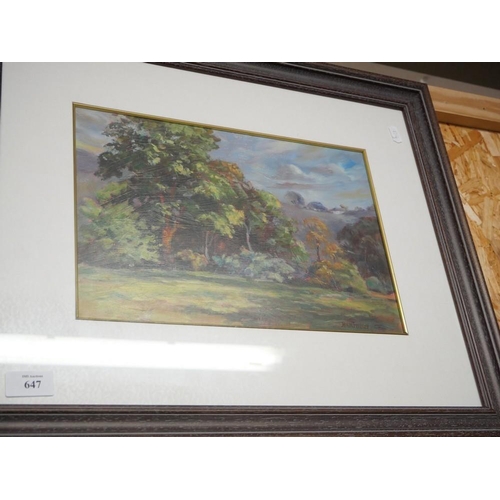 647 - Oil On Board Landscape  Signed By Jean Feerly