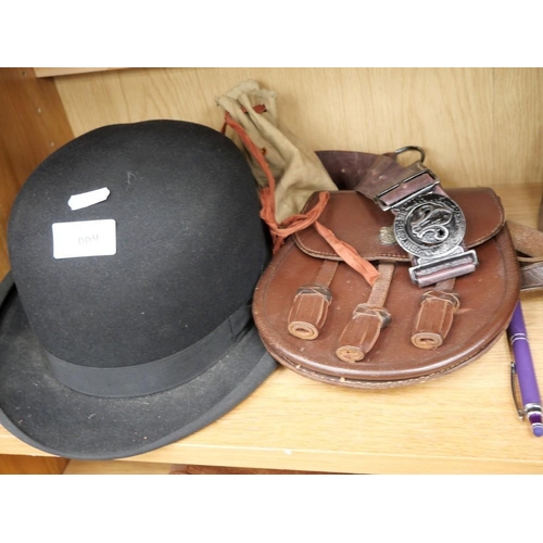 669 - Bowler Hat, Scouts Sporran & Belt