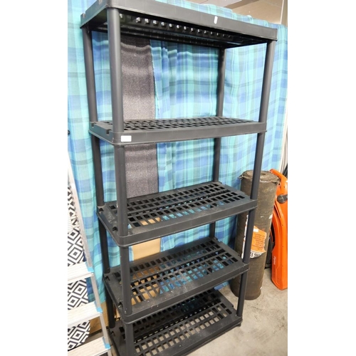 7 - Black 4 Tier Shelving Unit