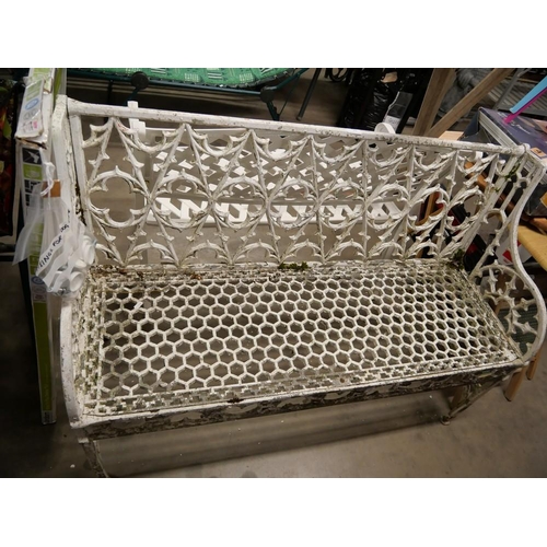 94 - Reproduction Alloy Gothic Revival Garden Bench - 124cm long x 52cm deep & 89cm.