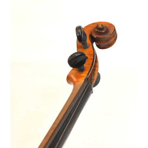 2072 - Violin & Bow in Case - label reads 