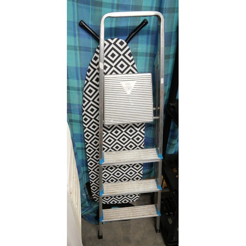 6 - Pair of Aluminum Steps and an Ironing Board