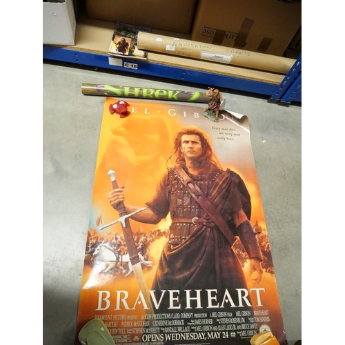 365 - William Wallace Braveheart Film Poster, Braveheart Figurine and Programme etc